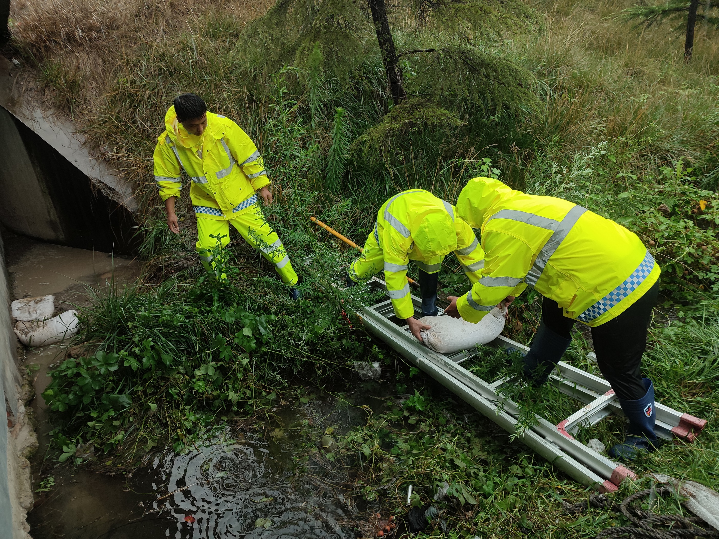 7月22日永城南服務區為持續做好新一輪降雨汛期防汛工作,組織員工對水泵房、配電房、廣場排水通道、主樓房頂及圍墻邊溝等重點區域進行疏通清理,全力做好防汛工作。 巢芳芳 攝 (1) (1.jpg 7月22日永城南服務區為持續做好新一輪降雨汛期防汛工作,組織員工對水泵房、配電房、廣場排水通道、主樓房頂及圍墻邊溝等重點區域進行疏通清理,全力做好防汛工作。 巢芳芳 攝 (1) (1.jpg